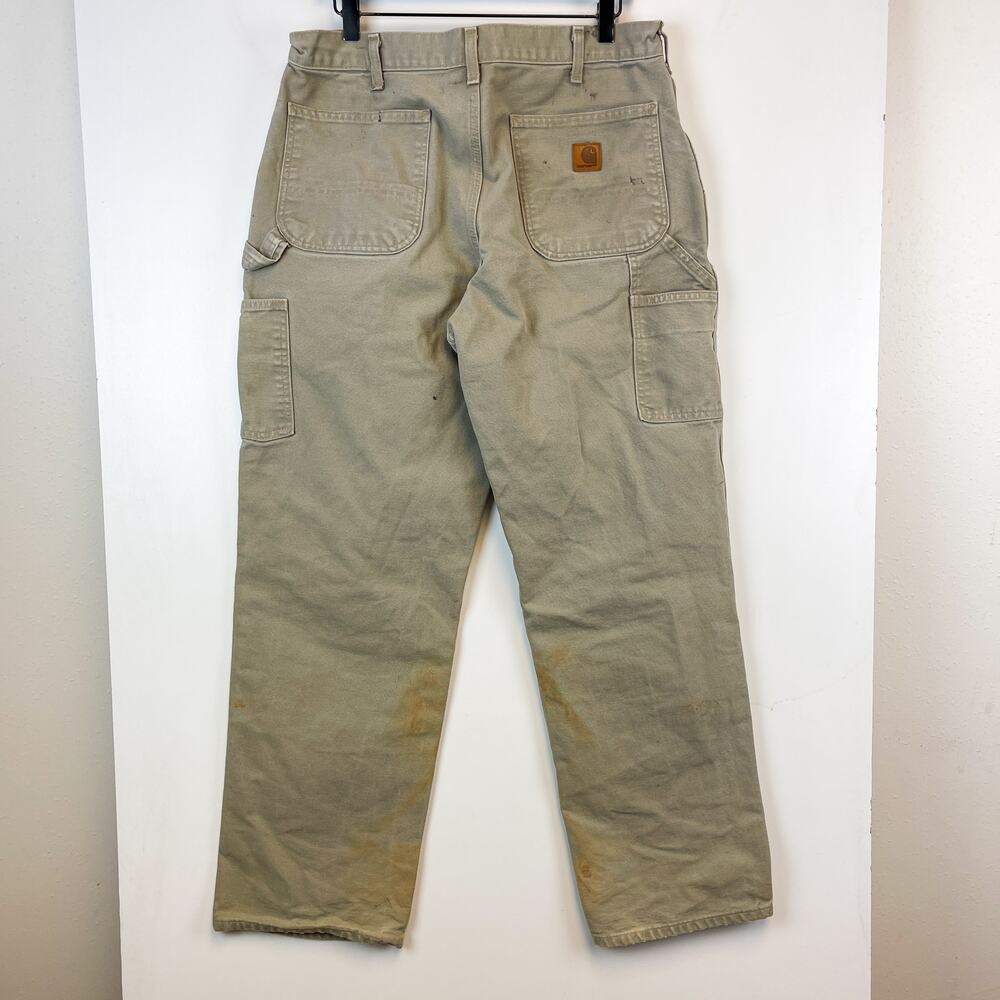 Carhartt 34x32 Duck Canvas Dungaree Carpenter Pan… - image 5
